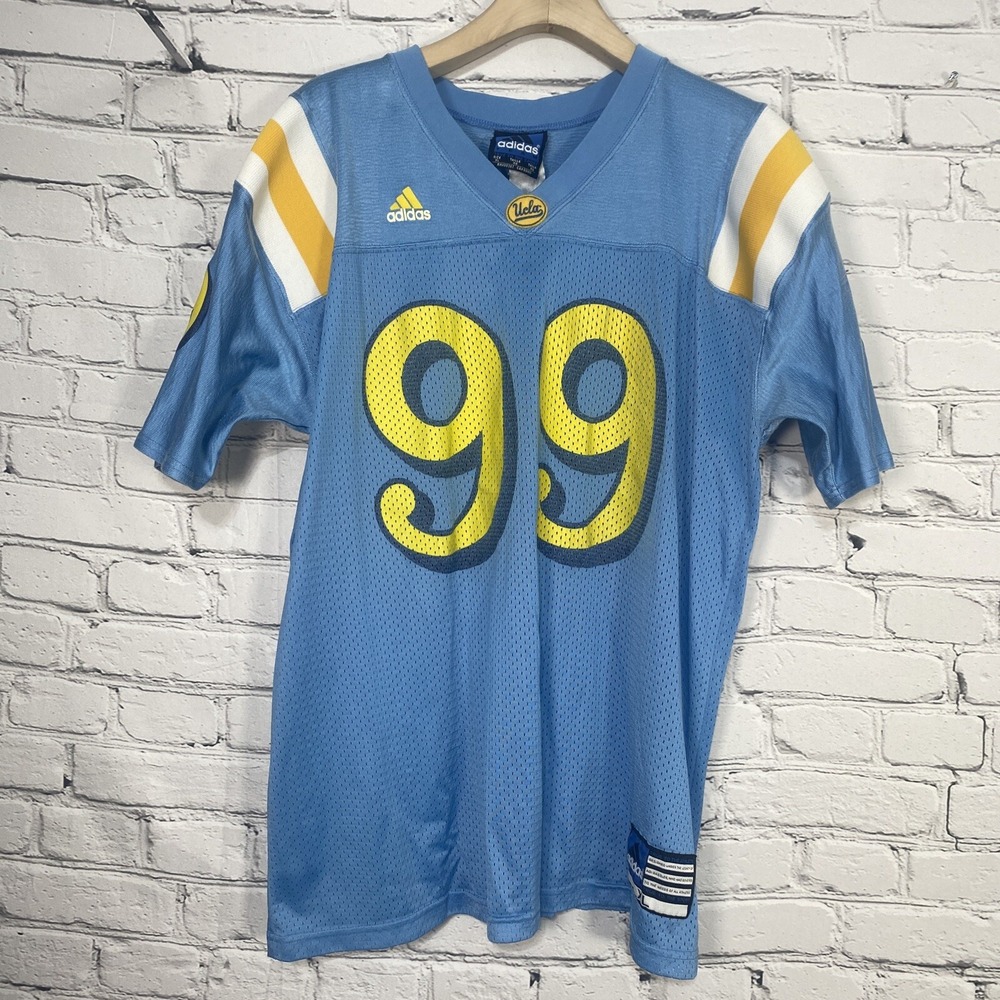 Vintage Adidas Team UCLA Bruins Football Jersey Size XL 90s Powder Blue #99 NCAA